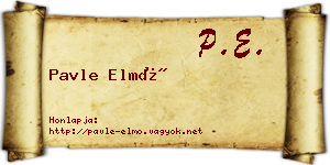 Pavle Elmó névjegykártya